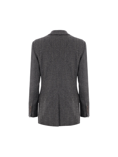 Double-breasted Techno Wool Jacket-BRUNELLO CUCINELLI-JOHN JULIA