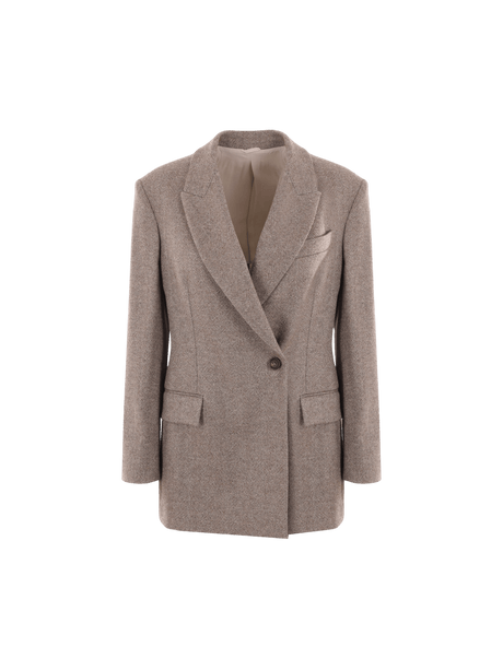 Double-breasted Techno Wool Jacket-BRUNELLO CUCINELLI-JOHN JULIA