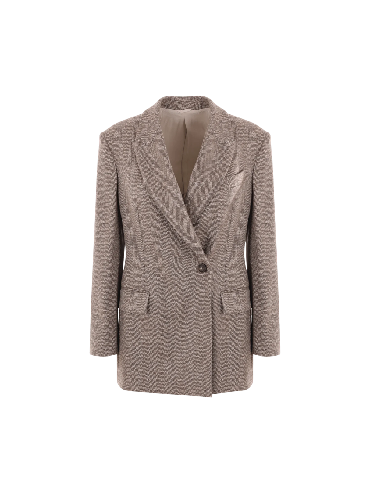 Double-breasted Techno Wool Jacket-BRUNELLO CUCINELLI-JOHN JULIA