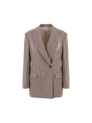 Double-breasted Techno Wool Jacket-BRUNELLO CUCINELLI-JOHN JULIA