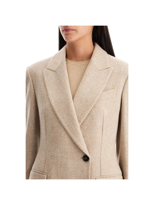 Double-Breasted Wool and Alpaca Jacket - Women > Clothing > Jackets and Blazers > Blazers and gilets