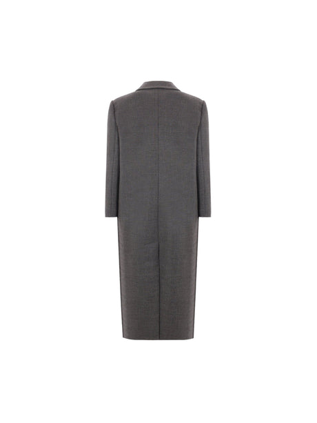 Double-breasted Wool Coat-BRUNELLO CUCINELLI-JOHN JULIA