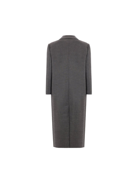 Double-breasted Wool Coat-BRUNELLO CUCINELLI-JOHN JULIA