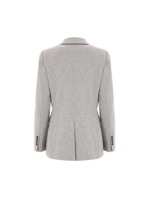 Double-breasted Wool Jacket-BRUNELLO CUCINELLI-JOHN JULIA