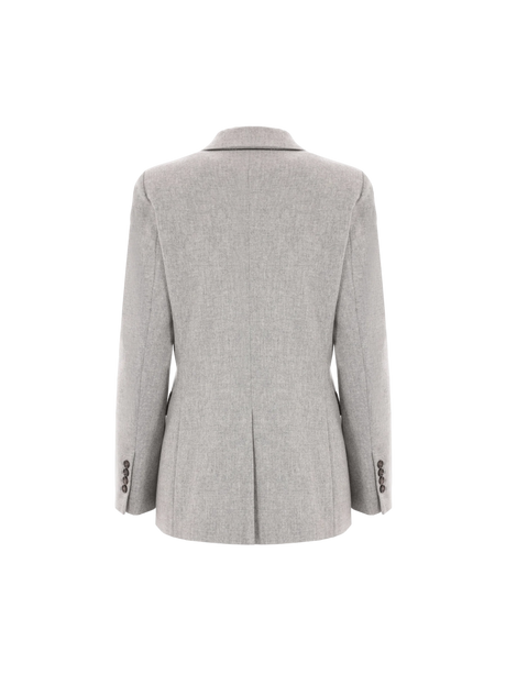 Double-breasted Wool Jacket-BRUNELLO CUCINELLI-JOHN JULIA