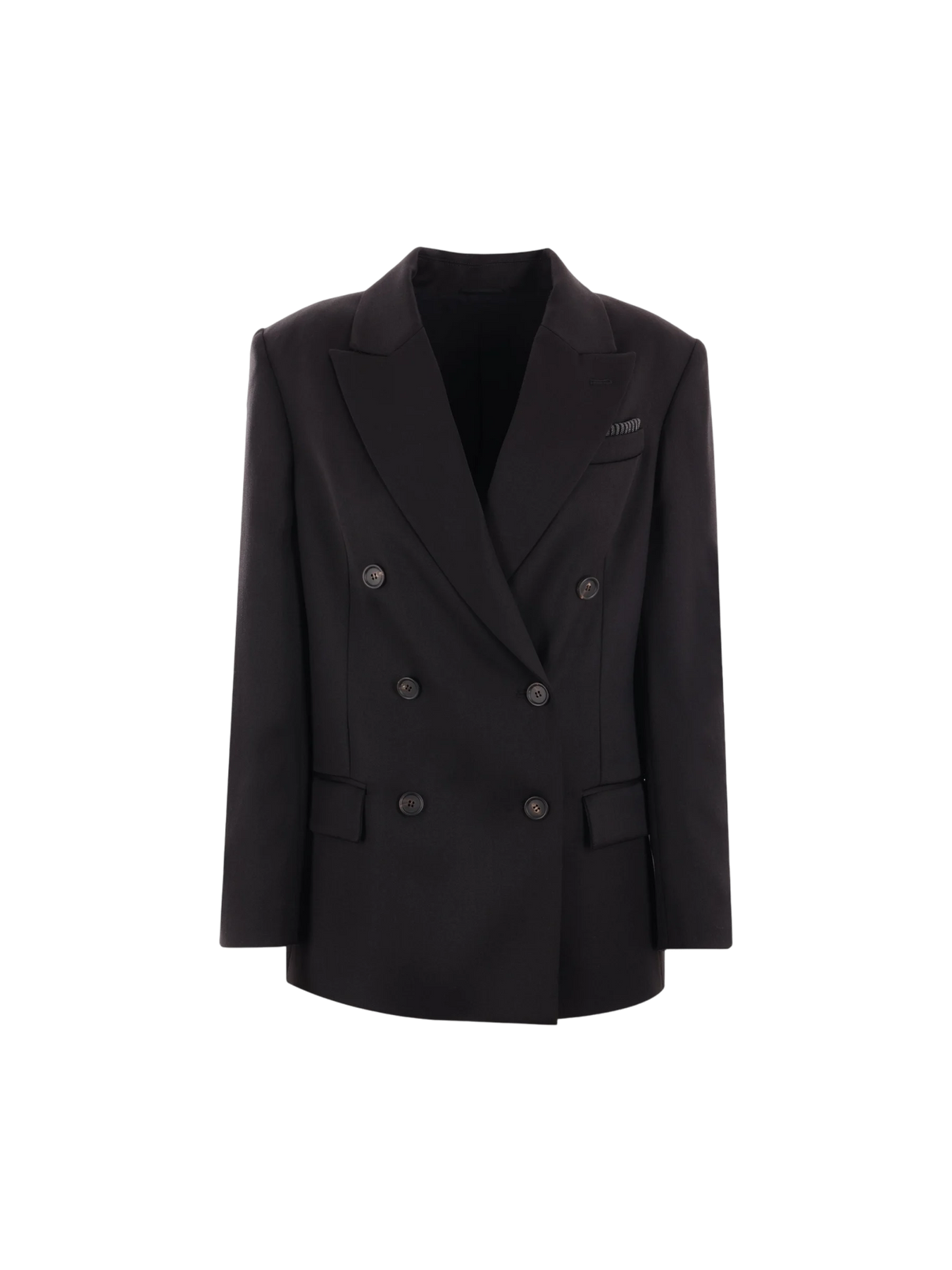 Double-breasted Wool Jacket-BRUNELLO CUCINELLI-JOHN JULIA