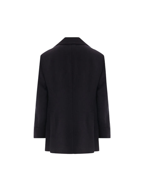 Double-breasted Wool Peacoat-BRUNELLO CUCINELLI-JOHN JULIA