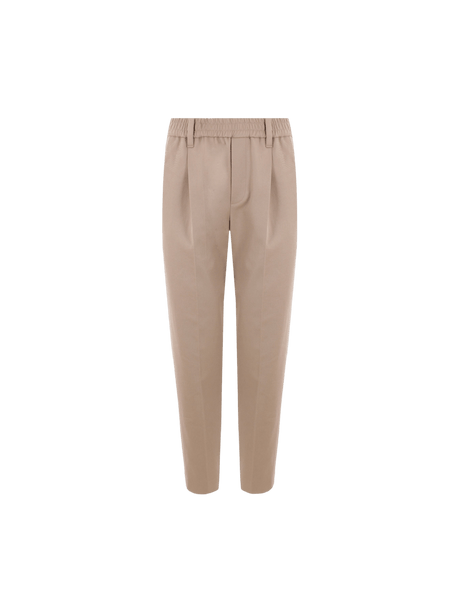 Drill Darted Trousers-BRUNELLO CUCINELLI-JOHN JULIA