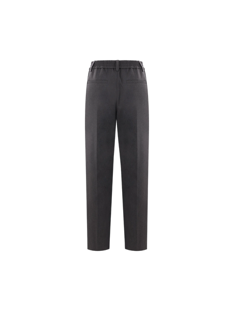 Drill Darted Trousers-BRUNELLO CUCINELLI-JOHN JULIA