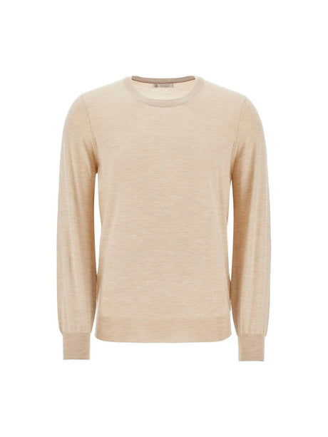 Fine Wool Cashmere Crewneck Sweater.