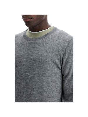 Fine Wool Cashmere Crewneck Sweater.