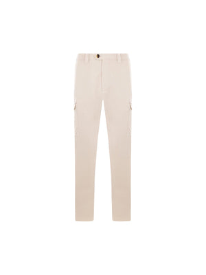 Gabardine Cargo Trousers-BRUNELLO CUCINELLI-JOHN JULIA