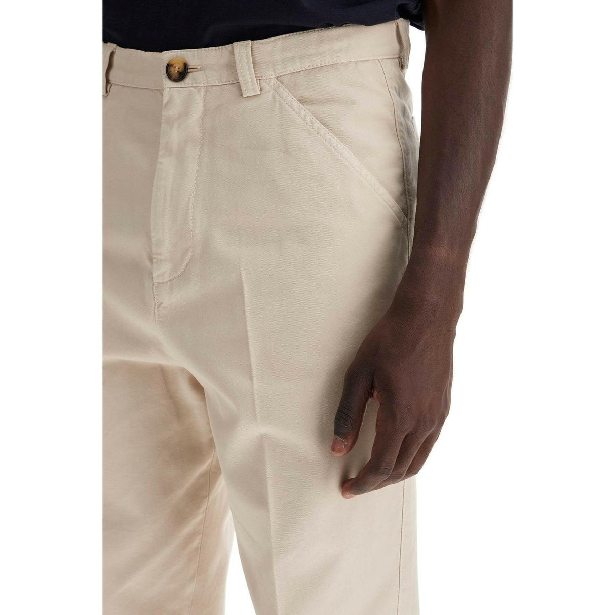 Garment-Dyed Cotton Twill Gabardine Trousers.