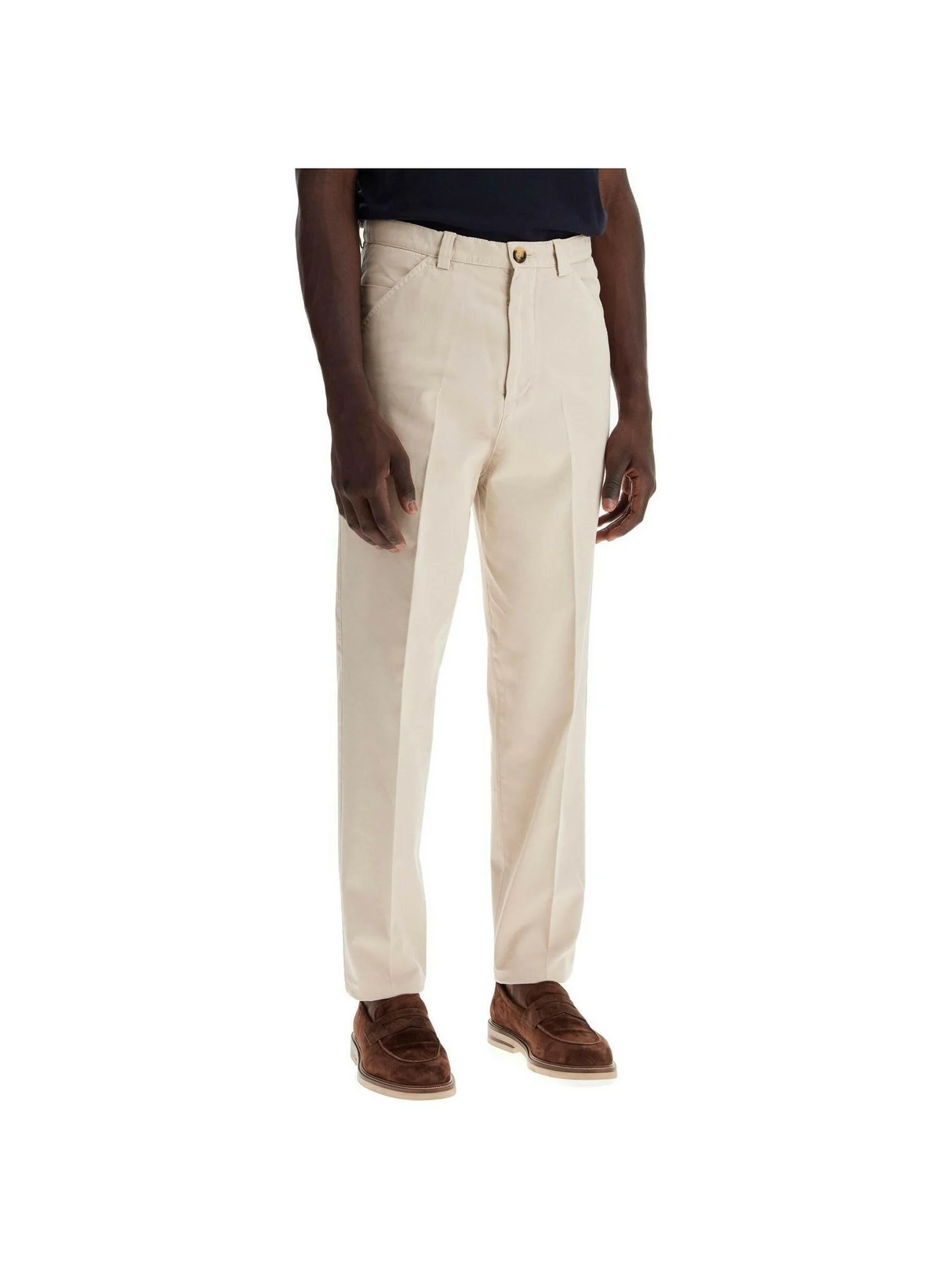 Garment-Dyed Cotton Twill Gabardine Trousers.