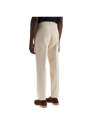 Garment-Dyed Cotton Twill Gabardine Trousers.