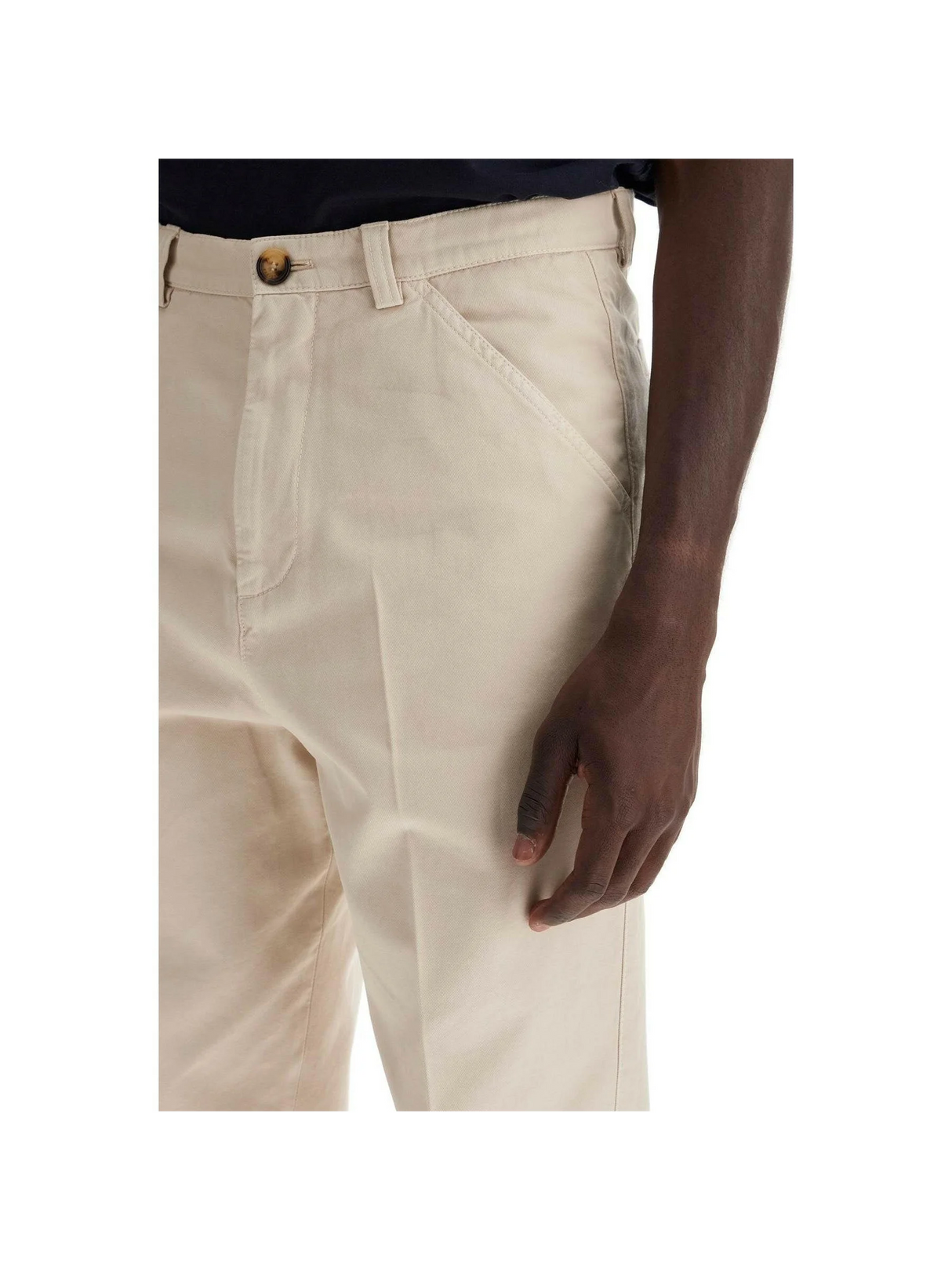 Garment-Dyed Cotton Twill Gabardine Trousers.