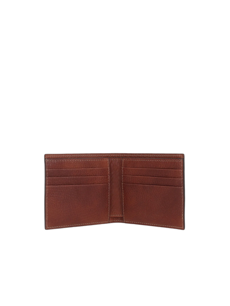 Grainy Leather Bi-Fold Wallet-BRUNELLO CUCINELLI-JOHN JULIA