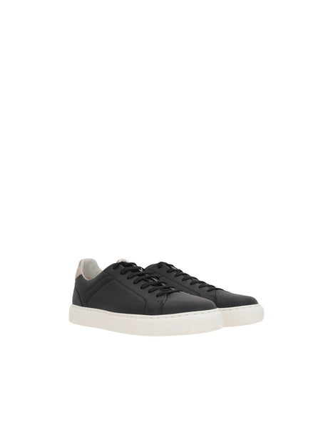 BRUNELLO CUCINELLI-Grainy Leather Sneakers-JOHN JULIA