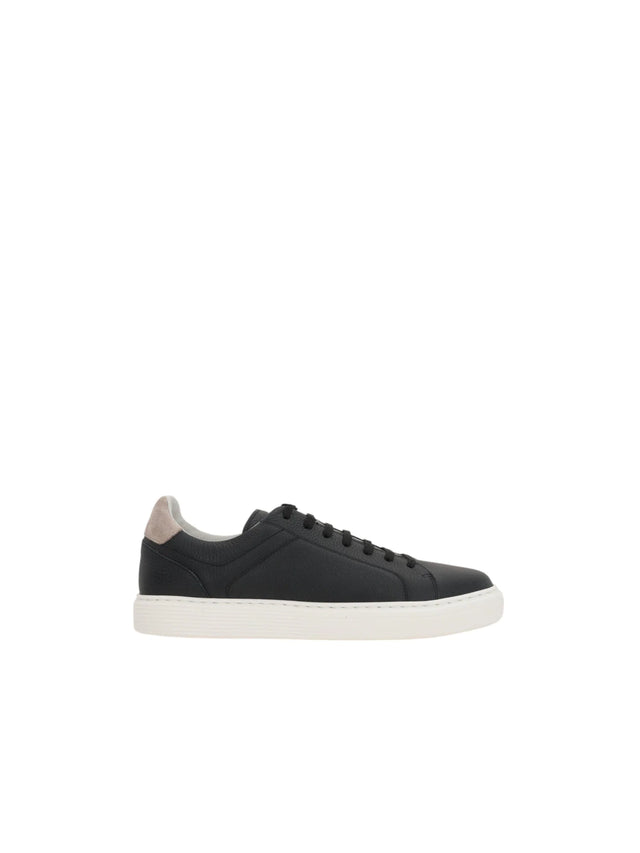 BRUNELLO CUCINELLI-Grainy Leather Sneakers-JOHN JULIA