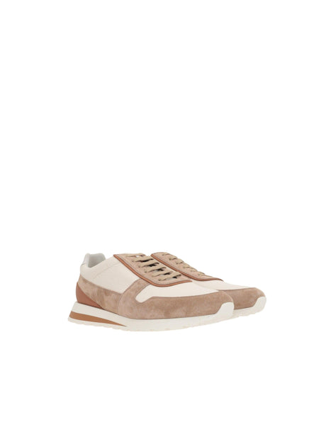 Grainy Leather Suede Sneakers-BRUNELLO CUCINELLI-JOHN JULIA