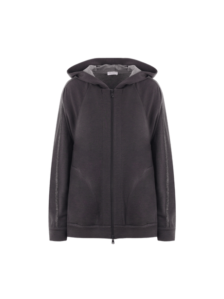 Interlock Full-zip Hoodie-BRUNELLO CUCINELLI-JOHN JULIA