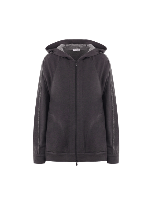 Interlock Full-zip Hoodie-BRUNELLO CUCINELLI-JOHN JULIA