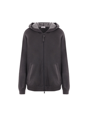 Interlock Full-zip Hoodie-BRUNELLO CUCINELLI-JOHN JULIA