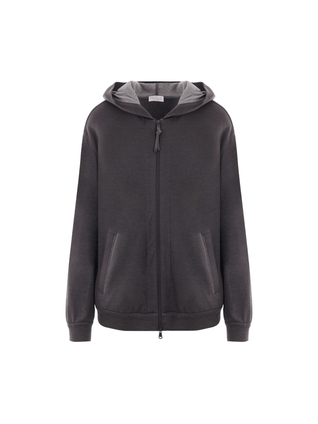 Interlock Full-zip Hoodie-BRUNELLO CUCINELLI-JOHN JULIA