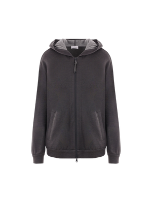 Interlock Full-zip Hoodie-BRUNELLO CUCINELLI-JOHN JULIA