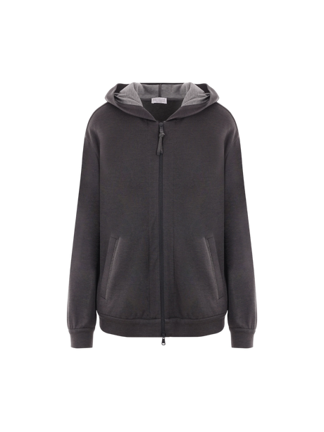 Interlock Full-zip Hoodie-BRUNELLO CUCINELLI-JOHN JULIA