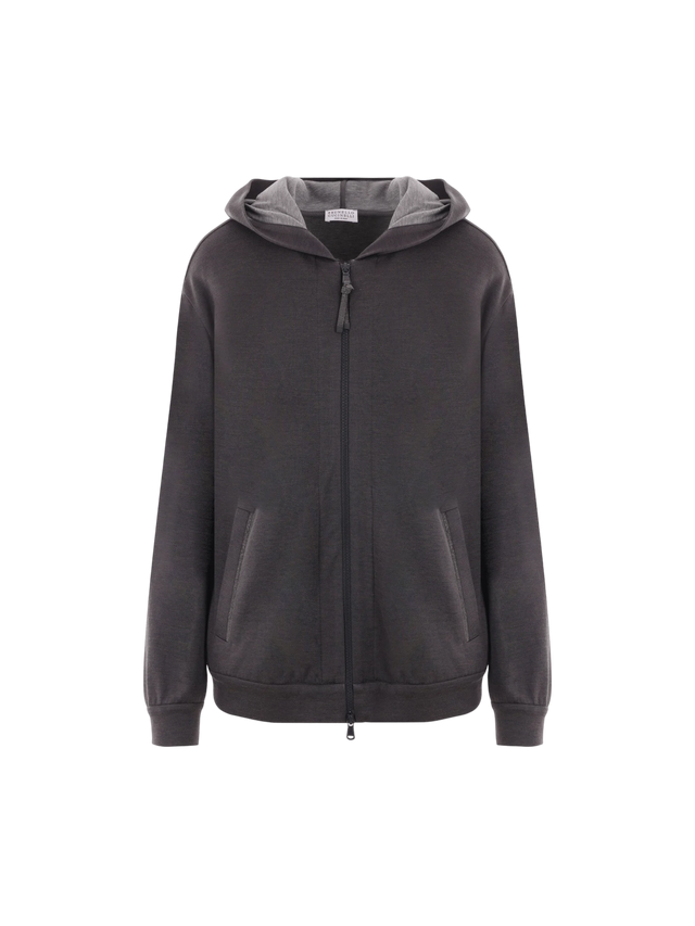 Interlock Full-zip Hoodie-BRUNELLO CUCINELLI-JOHN JULIA