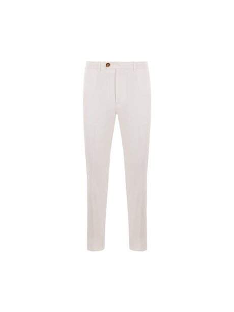 Italian-fit Gabardine Trousers-BRUNELLO CUCINELLI-JOHN JULIA