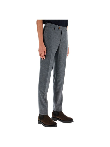 Italian Fit Flannel Trousers For A