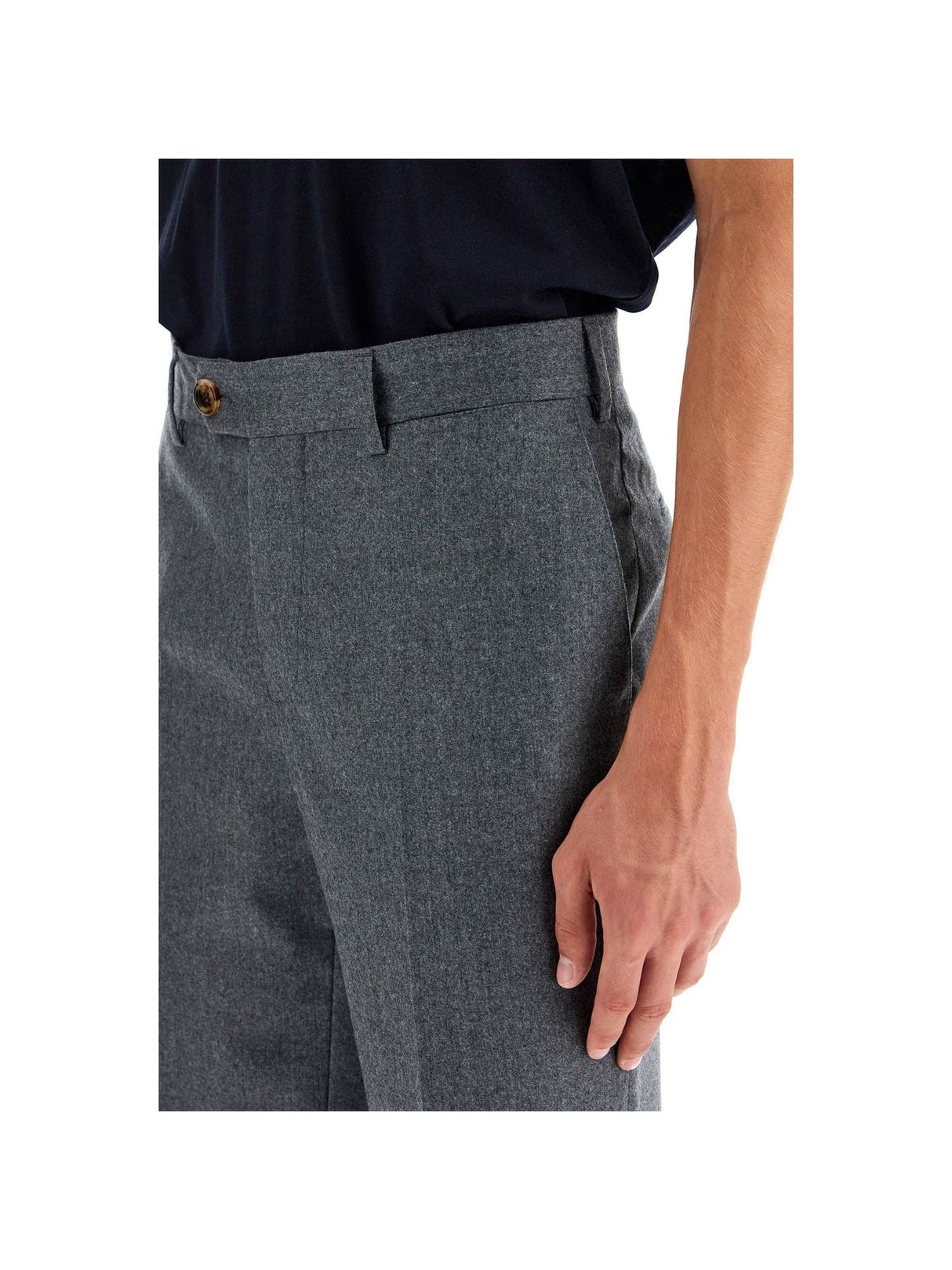 Italian Fit Flannel Trousers For A