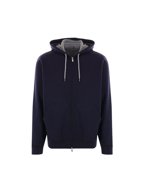 Jersey Full-zip Hoodie-BRUNELLO CUCINELLI-JOHN JULIA