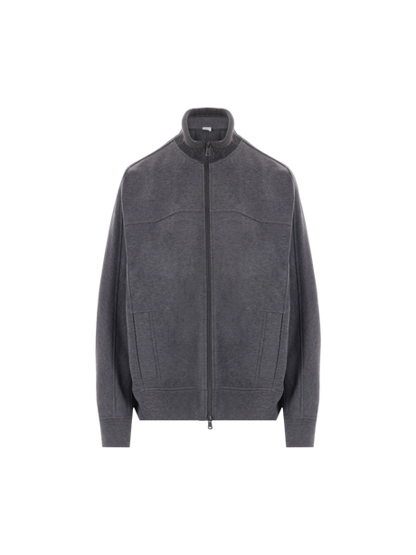 Jersey Full-zip Sweatshirt-BRUNELLO CUCINELLI-JOHN JULIA