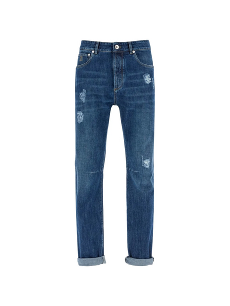 BRUNELLO CUCINELLI-Leisure Fit Five-Pocket Jeans -JOHN JULIA.