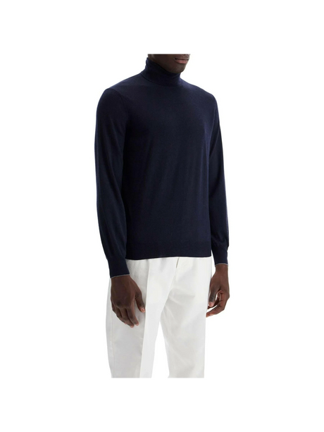 Turtleneck Wool Cashmere Sweater-Brunello Cucinelli-JOHN JULIA