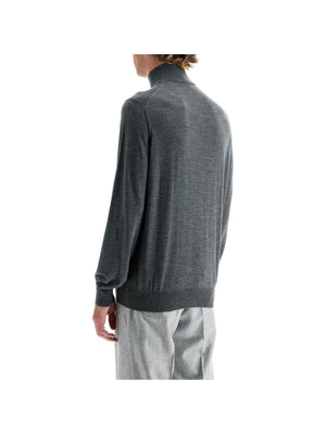 BRUNELLO CUCINELLI-Lightweight Wool and Cashmere Turtleneck Sweater-JOHN JULIA