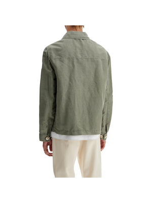 Linen And Cotton Gabardine Overshirt