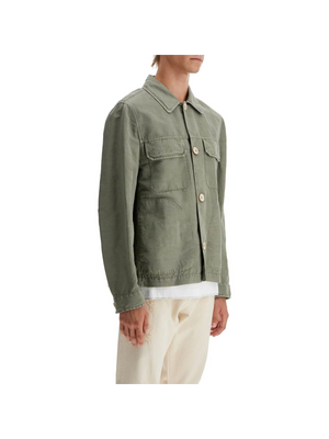 Linen And Cotton Gabardine Overshirt