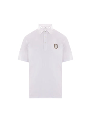 Logo Patch Jersey Polo Shirt-BRUNELLO CUCINELLI-JOHN JULIA