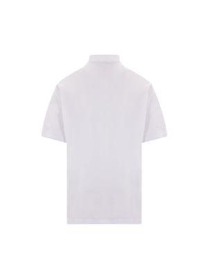 Logo Patch Jersey Polo Shirt-BRUNELLO CUCINELLI-JOHN JULIA