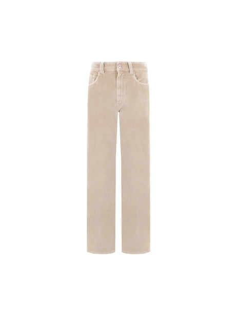 Loose-fit Velvet Trousers-BRUNELLO CUCINELLI-JOHN JULIA