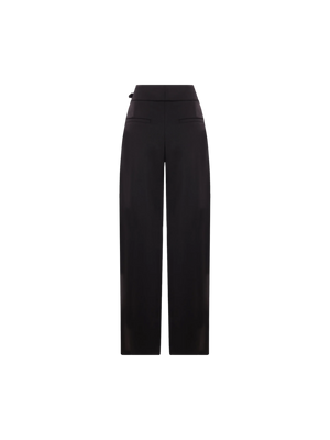 BRUNELLO CUCINELLI-Loose Tuxedo Wool Trousers-JOHN JULIA