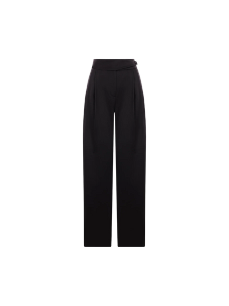 BRUNELLO CUCINELLI-Loose Tuxedo Wool Trousers-JOHN JULIA