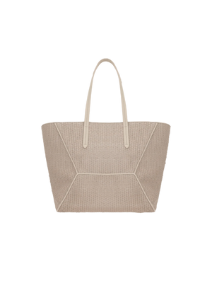 BRUNELLO CUCINELLI-Monili Detail Raffia Effect Shopping Bag-JOHN JULIA