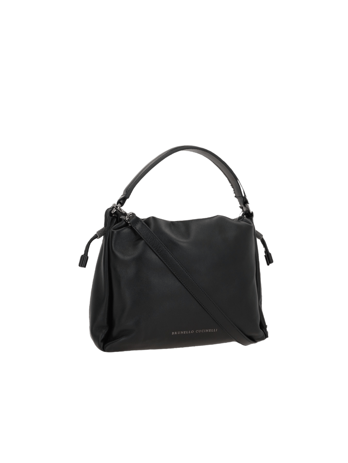 Monili Detail Small Leather Handbag-BRUNELLO CUCINELLI-JOHN JULIA