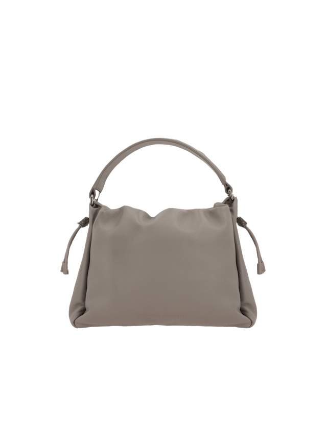 Monili Detail Small Leather Handbag-BRUNELLO CUCINELLI-JOHN JULIA