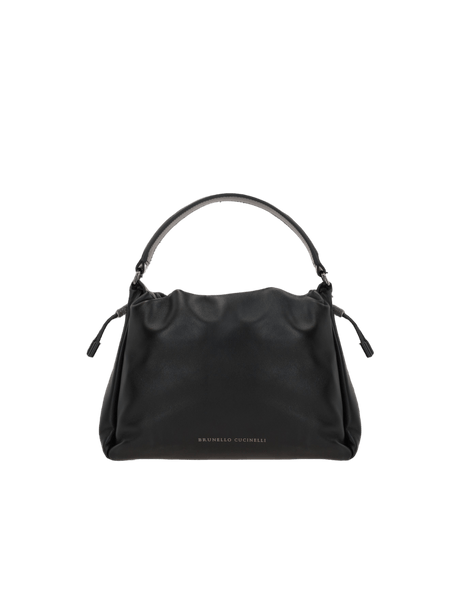 Monili Detail Small Leather Handbag-BRUNELLO CUCINELLI-JOHN JULIA